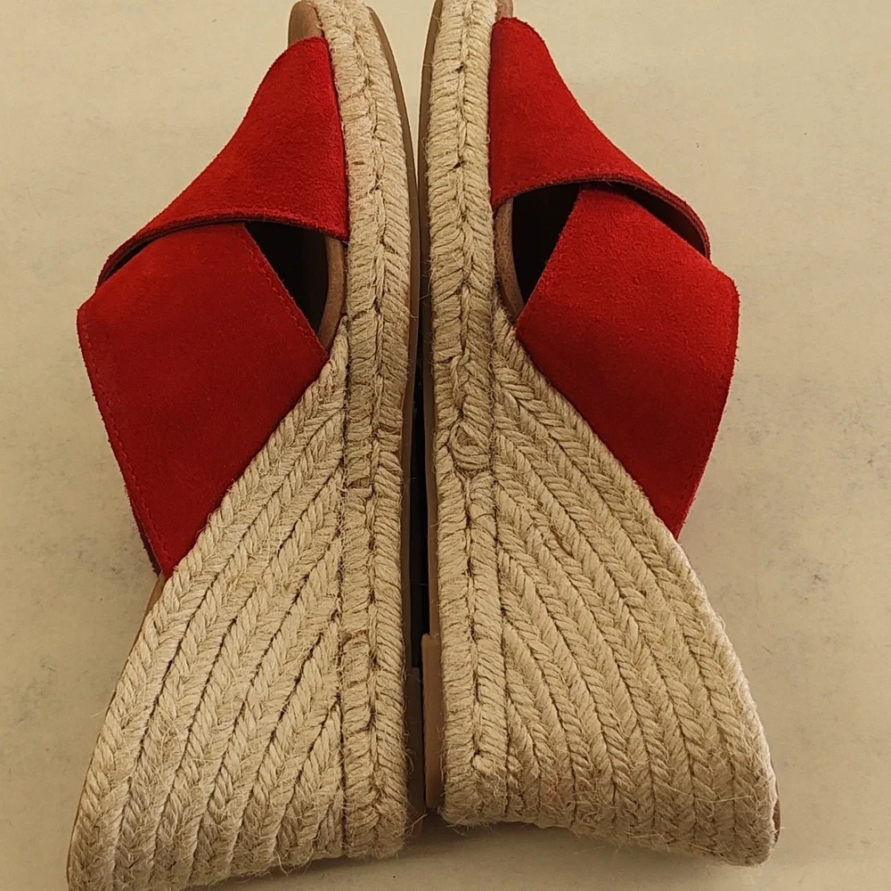 Picon Calzados Leather Espadrille Wedge Shoes 9.5 Handmade in Spain